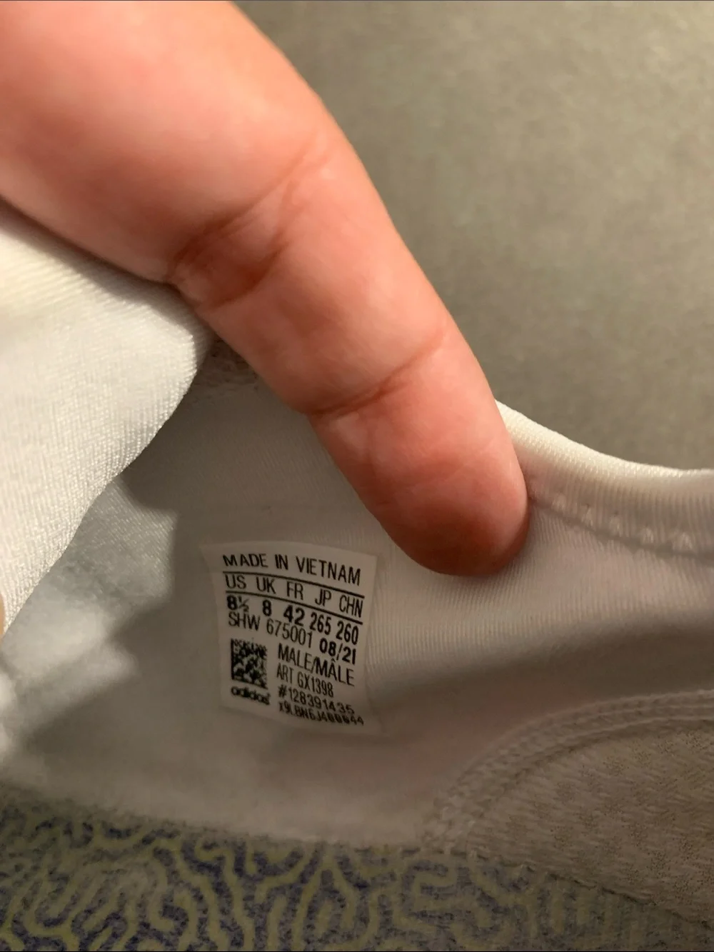 adidas white knit